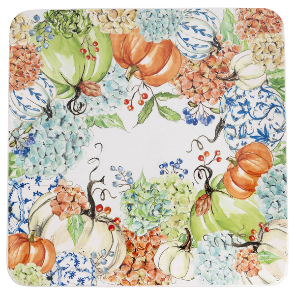 Fall Hydrangea Square Dolomite Platter