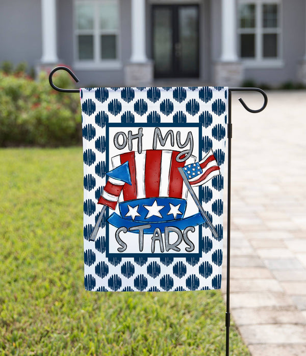 Patriotic Oh My Stars Garden Flag