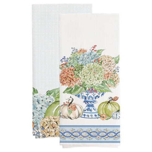 Fall Hydrangea Cotton Tea Towels