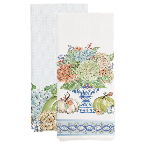 Fall Hydrangea Cotton Tea Towels
