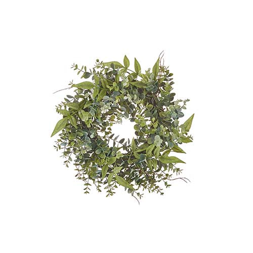 EUCALYPTUS AND BERRY MINI WREATH/CANDLE RING