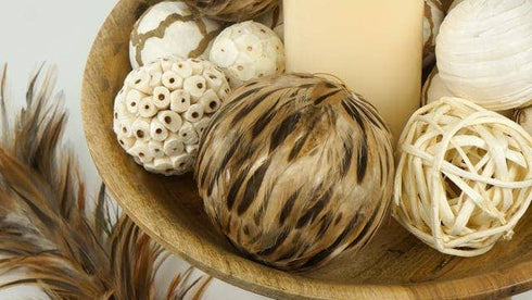 Brown Duck Feather Ornament - Natural