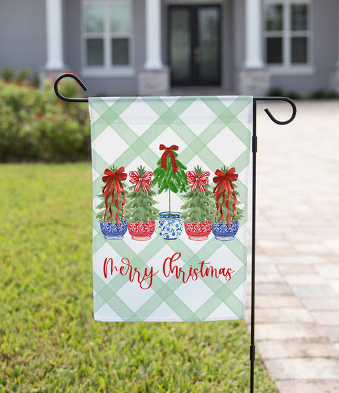 Merry Christmas Line of Trees