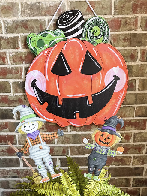 Jack O Lantern Door Hanger