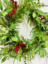 Norfolk pine mixed berry wreath