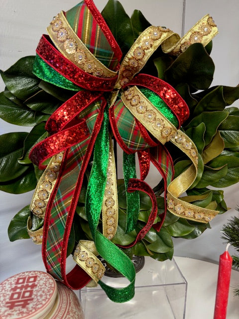 Bow- Christmas plaid