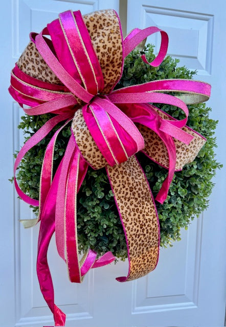 Bow- Pink Cheetah