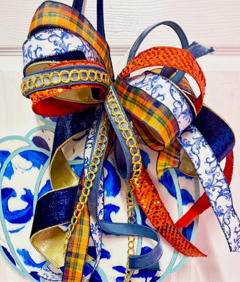 Bow- Fall Chinoiserie plaid