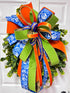 Bow- Orange blue Chinoiserie