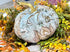 Blue/gold decoupage pumpkin