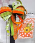 Flag bow- Orange/green