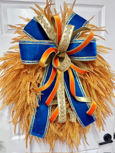 Bow- Blue glitz