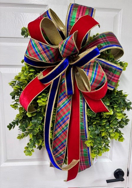 Christmas plaids Bow