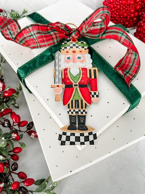 Elegant nutcracker ornament