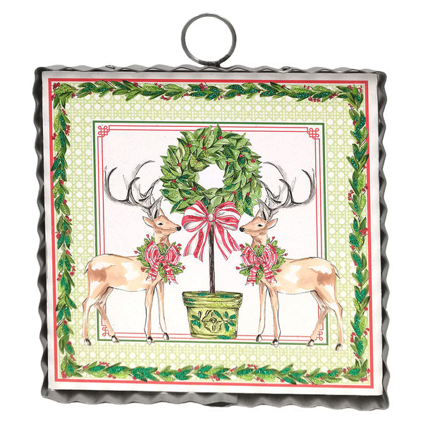 Charm- Traditional Tiding Deer & Topiary