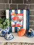 Charm- Blue bowl of velvet pumpkins