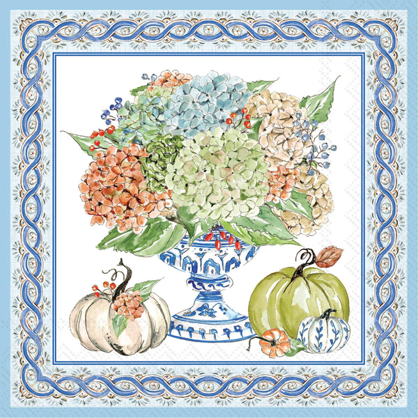 Fall Hydrangea Urn Cocktail Napkins