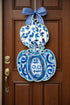 Chinois Blue/White Pumpkin Door Hanger