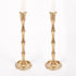 Gold Bamboo Candlesticks in large size