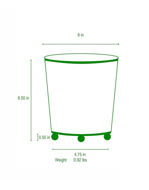 Pink Mattie Round Cachepot Planter (6-Inch) size guide for 6-inch pot